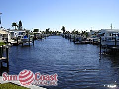 View Down the Canal From St. James City Area Mobile Homes